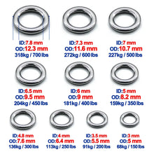 Fishing Solid Ring 20~100Pcs Fishing Lure Connectors Stainless Steel Snap Fishing Accessories Solid Ring Saltwater Tackle Chrome
