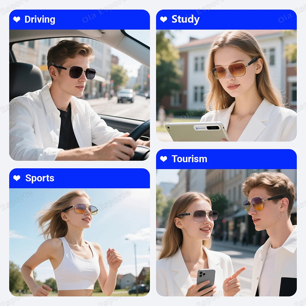 2025 AI Smart Glasses Pro Real-Time 17 Language Translator Bluetooth 5.4 HD Call UV400 Sunglasses Touch Remote Camera For Xiaomi