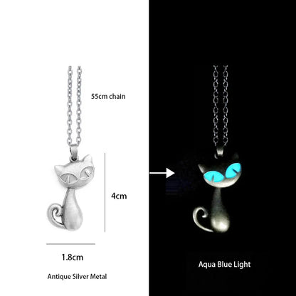 Luminous Glowing Lotus Cat Snake Ox Elephant Pendant Necklace Glow In The Dark Tree Necklace for Men Women  Halloween Gift