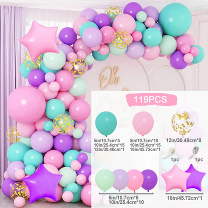 Rainbow Unicorn Balloons Garland Arch Kit Unicorn Birthday Party Decor Kids Wedding Birthday Supplies Baby Shower Latex Balloons