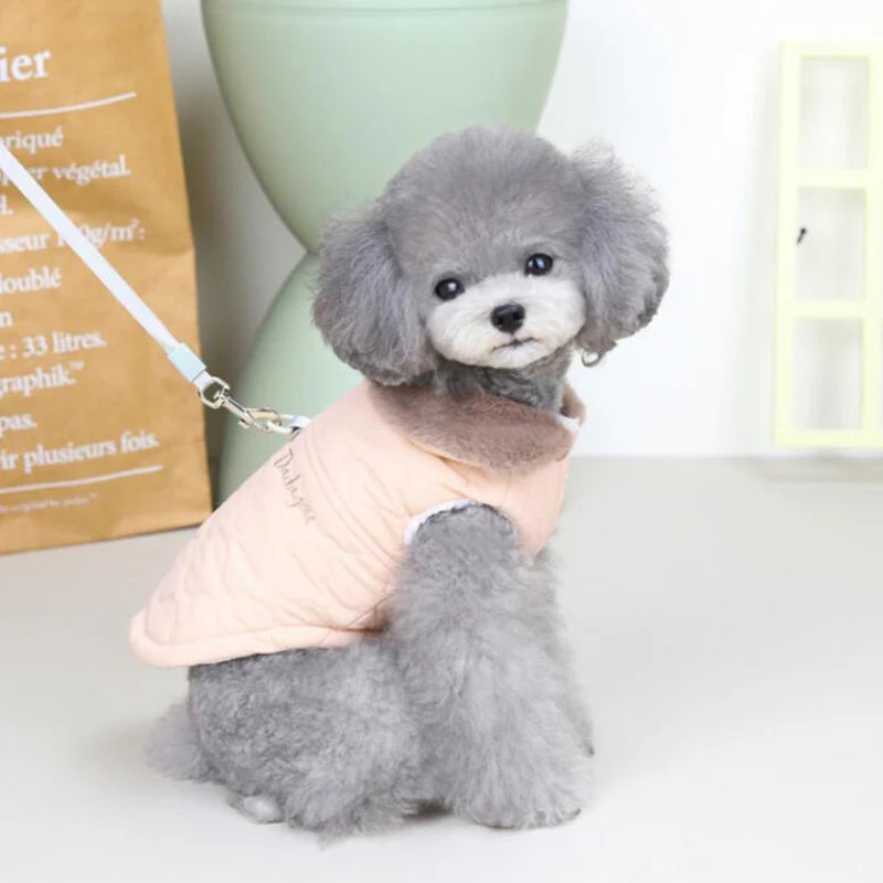 Warm Fleece Dog Jacket Vest Winter Dog Clothes Puppy Cats French Bulldog Coat Chihuahua York Pet Apparel for Small Medium Dogs