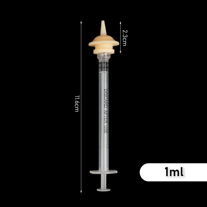 Pet Feeding Nipple for Kitten Puppy Newborn Cat Silicone Feeding Pacifier with Syringes for Mini Pet Small Dog Milk Feeding