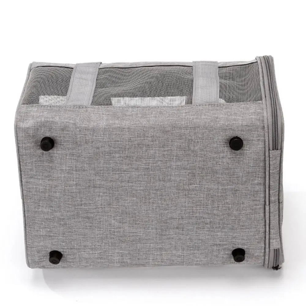 One Shoulder Polyester Pet Carrier Bag Breathable Mesh Simple Design Pet Bag Portable Handbag Style Pet Backpack Outdoor Travel