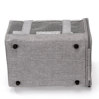 One Shoulder Polyester Pet Carrier Bag Breathable Mesh Simple Design Pet Bag Portable Handbag Style Pet Backpack Outdoor Travel