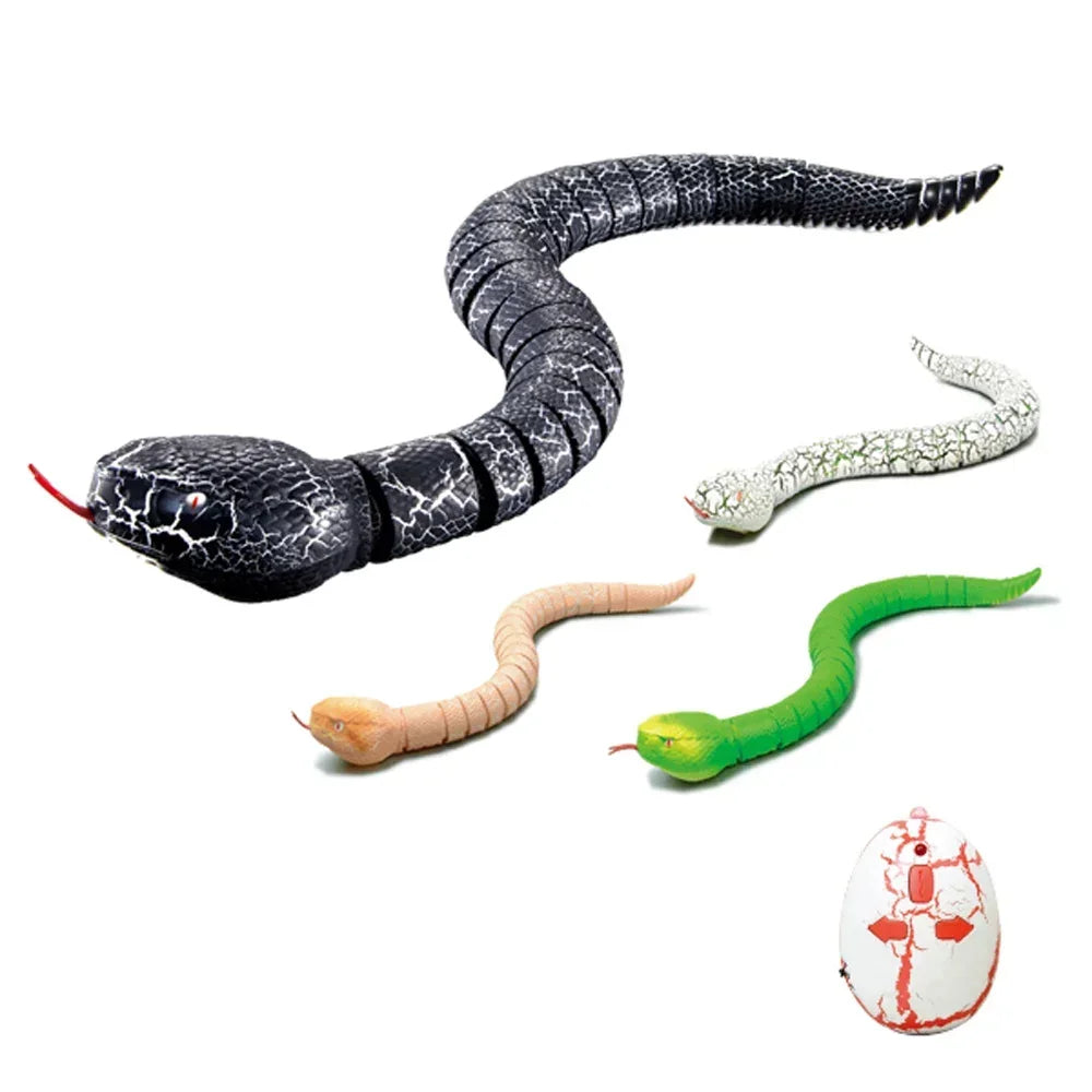 Remote Control Snake Pet Interactive Toy 16 Inch Toy Snake Egg Shaped Infrared Controller Prank Toy Ideal Gift for Kids Adults