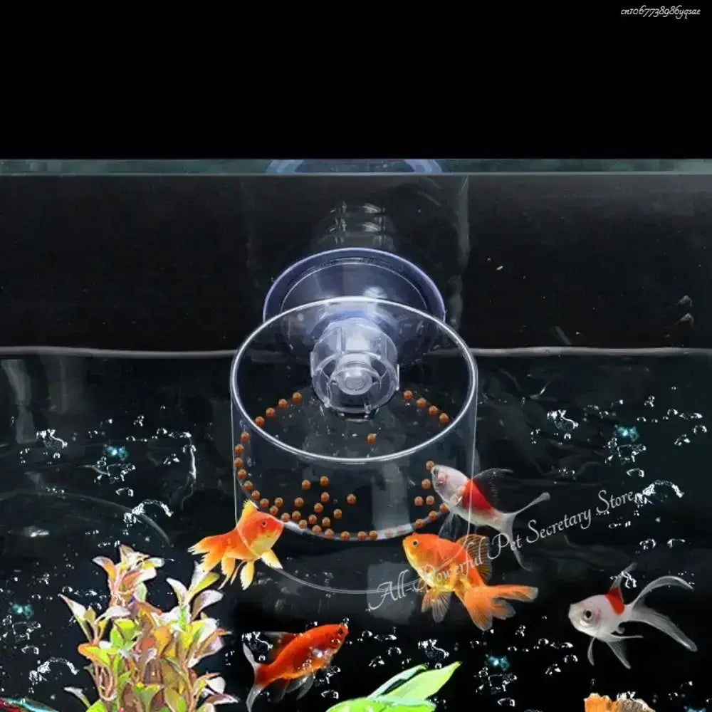 Fish Feeding Ring Aquarium Fish Tank Station Floating Food Tray Feeder Aquarium Accessory with Strong Suction Cups