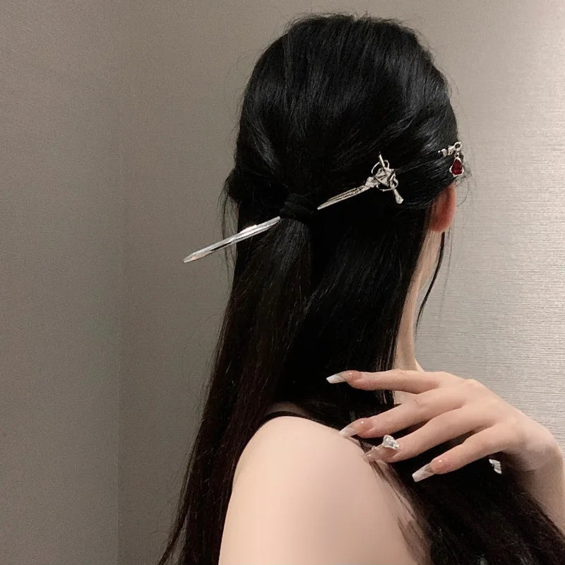 Sword Hairpin Hair Accessories Chinese Hair Sticks Headband Hair Woman Diy Hairstyle Harajuku Vintage Jewelry Bridesmaid Gift