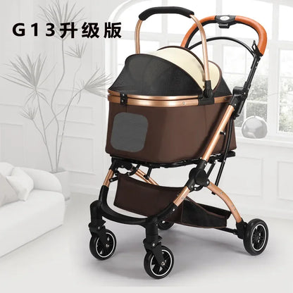 Foldable Lightweight Pet Cart for Cats & Small Dogs