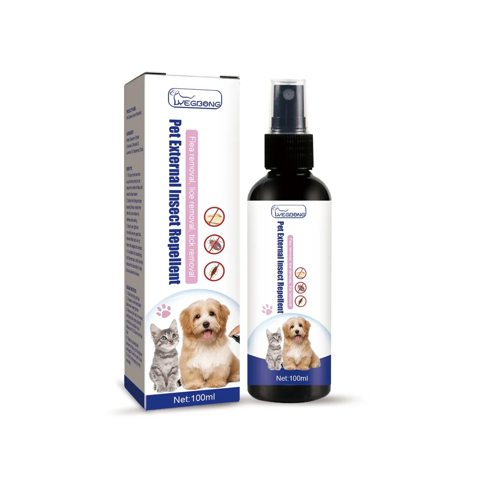 Pet Anti-Flea Spray (Itchy Skin Relief) Soothing Dog Deworming Liquid