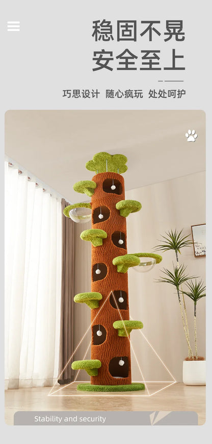 Cat climbing frame nest, cat tree integration, non-solid wood Tongtian pillar, fram toys products