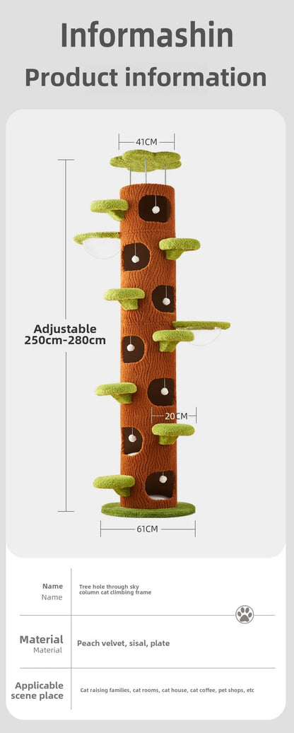 Cat climbing frame nest, cat tree integration, non-solid wood Tongtian pillar, fram toys products