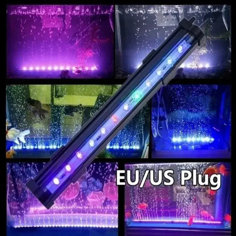 Aquarium LED Lamp Colorful Light Color Changing Bubble Light LED Diving Light Fish Tank Light Submersible Light for Fish Tank