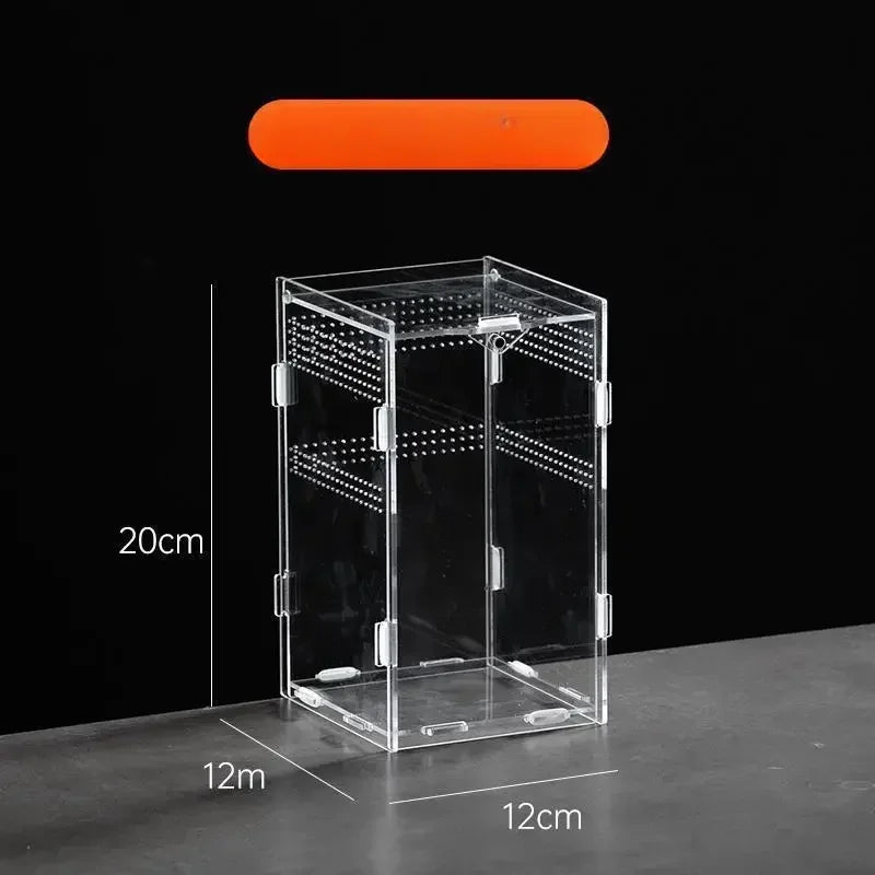 Reptile Acrylic Transparent Terrarium Habitat Breeding Box Reptiles Cage Nano Arboreal Tarantula Enclosure Bearded Dragon