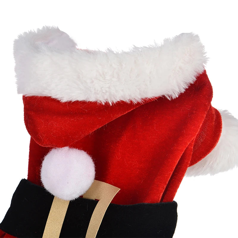 Santa Christmas Costume Clothes for Pet Small Dogs Winter Dog Hooded Coat Jackets Puppy Cat Clothing Chihuahua Yorkie Outfit