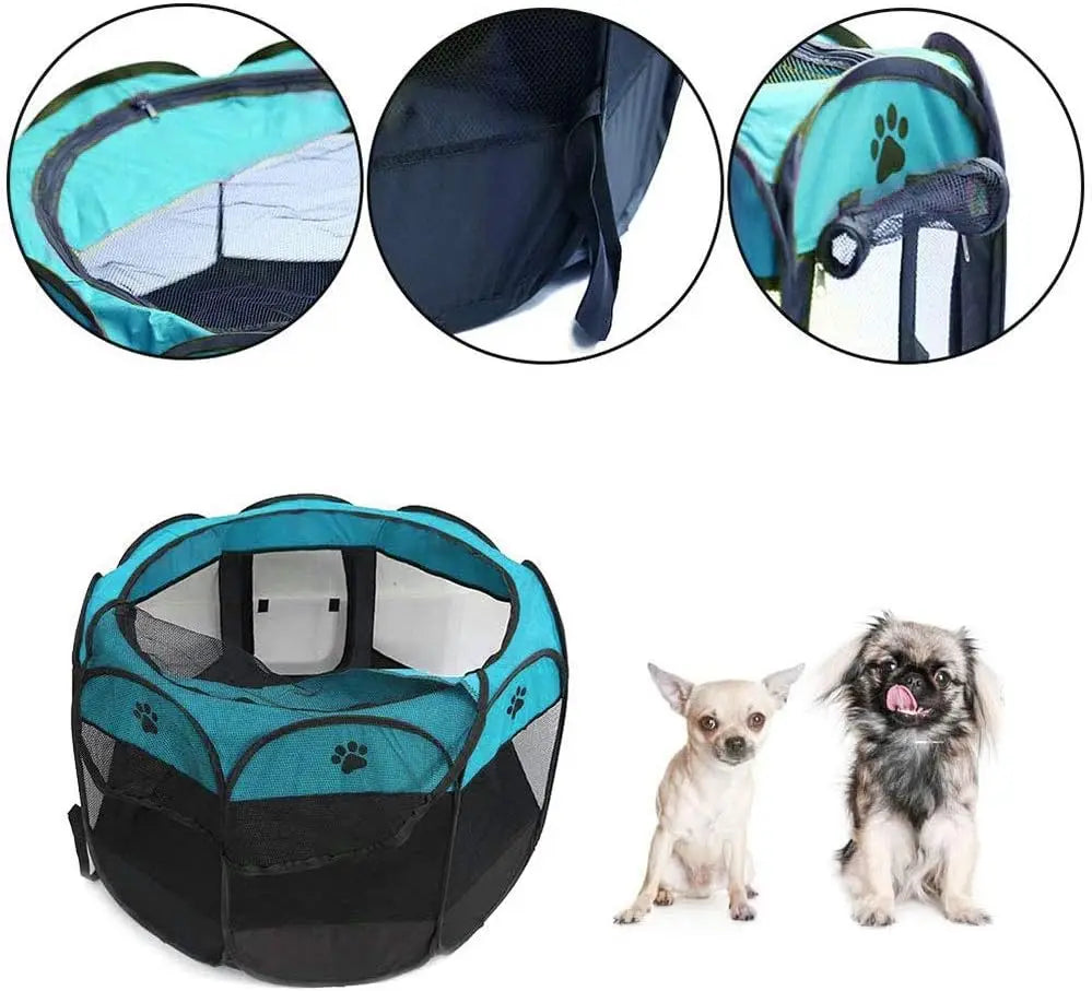 Foldable Cat Tent Pet Cage Fence Dog Playpen Outdoor Pet House For Small Large Dog Cat Kennel Portable Puppy Shelter