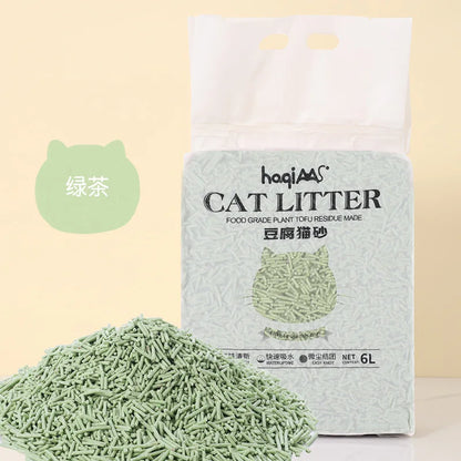 Original Tofu Cat Litter 6L Green Tea Mixed Plant Cat Litter Pet