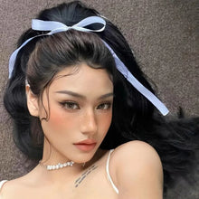 復古大天鵝絨蝴蝶結髮夾潮流長絲帶髮夾髮夾頭帶女士女孩髮飾婚禮首飾
