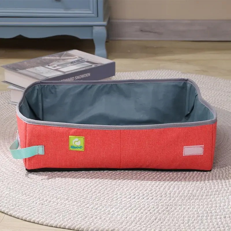 Portable  Cat Folding Travel Litter Box Dog Toilet Tray Folding Cat Litter Bedpan Waterproof Outdoor Foldable Cat Litter Box