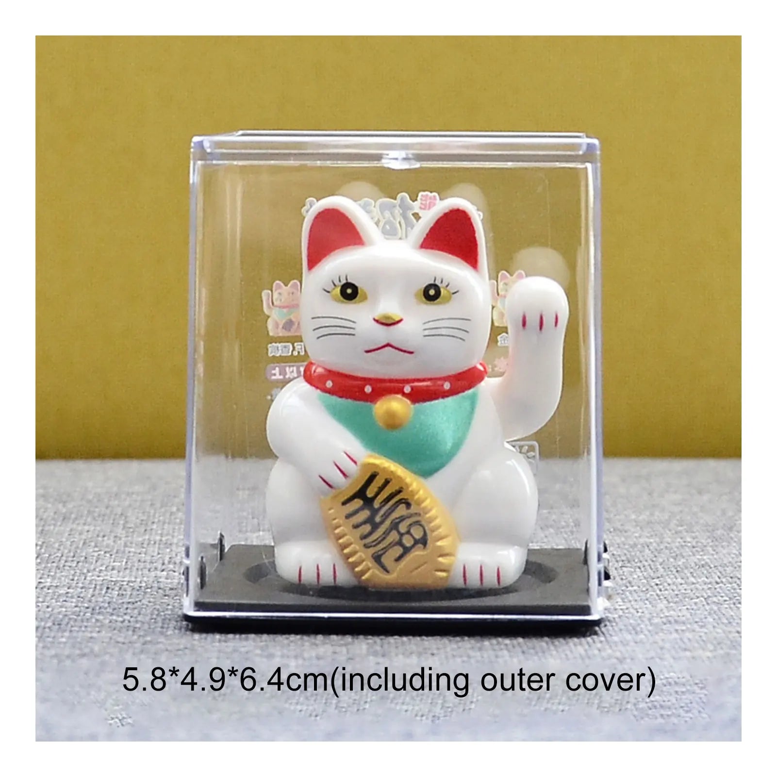 Solar Powered Maneki Neko Lucky Cat Welcoming Chinese Lucky Cat Waving