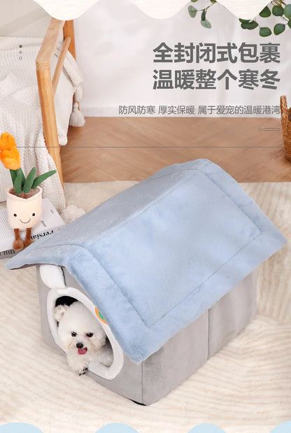 可折疊保暖狗屋沙發床，適合小型至大型寵物
