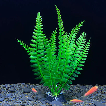 7.08 吋魚缸仿真植物水族箱人造裝飾植物擺飾水草魚缸塑膠裝飾 18 厘米