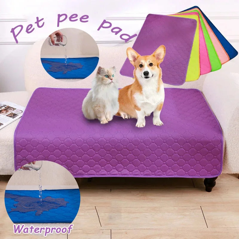 New Reusable Waterproof Pet Urine Pad Non-slip Absorbent Easy To Dry Puppy Training Pad  Diaper Mat Dog Car Seat Cover