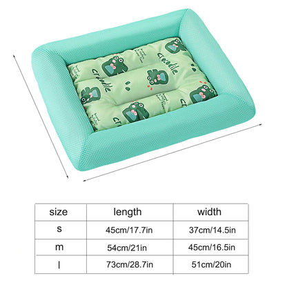 MADDEN  Summer Cooling Pet Cat Bed Cushion Ice Pad Dog Sleeping Square Mat for Puppy Dogs Cats Pet Kennel Top Quality Cool Cold