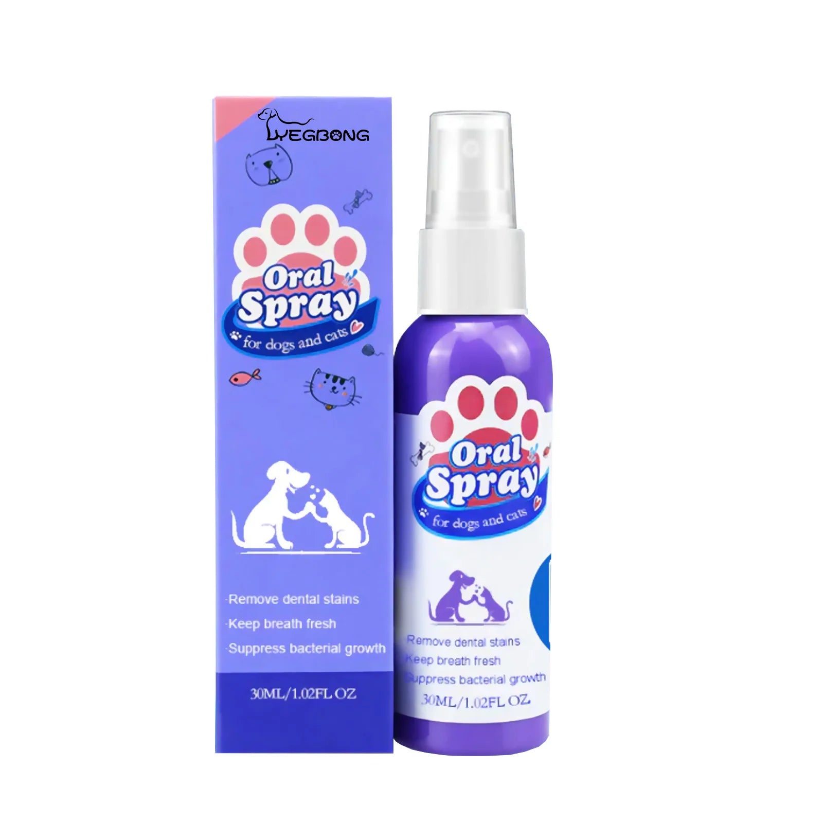 Pet Teeth Cleaning Spray Dog Cat Teeth Calculus Stain Remover Deodorant Kitten Halitosis Bad Breath Treatment Pet Oral Care Tool