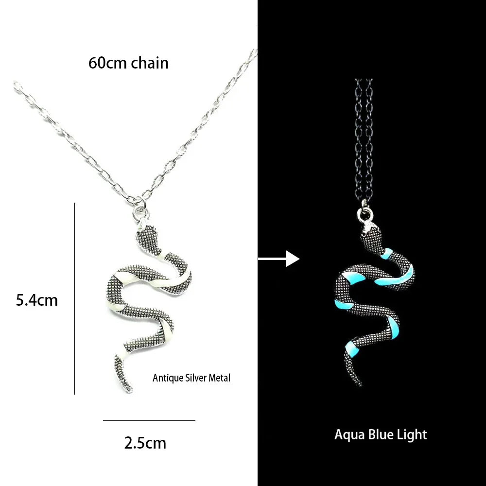 Luminous Glowing Lotus Cat Snake Ox Elephant Pendant Necklace Glow In The Dark Tree Necklace for Men Women  Halloween Gift