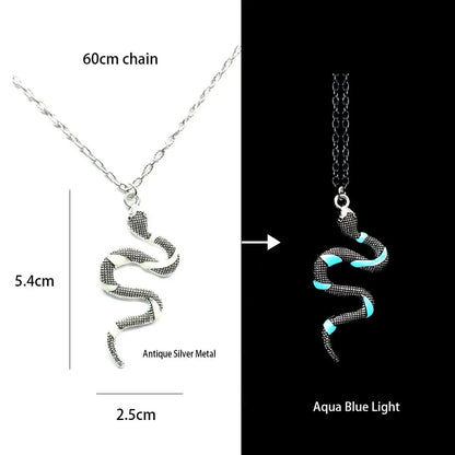 Luminous Glowing Lotus Cat Snake Ox Elephant Pendant Necklace Glow In The Dark Tree Necklace for Men Women  Halloween Gift