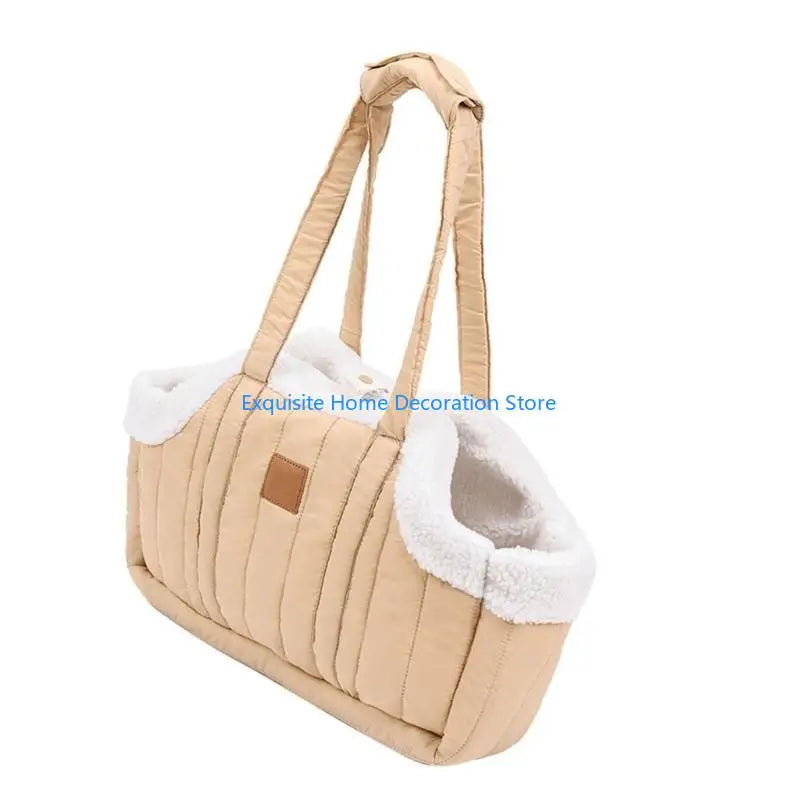 L5BF Pet Handbag Cats Carriers Bag Soft Big Capacity with Safety Strap Breathable Pet Carriers Sightseeing Bag