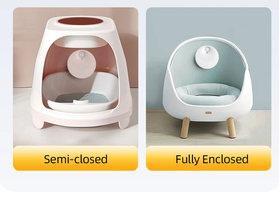 ROJECO Smart Cat Litter Deodoriser 4000mAh Cat Odor Purifier For Cat Litter Box Automatic Pet Toilet Deodorant Purifier Supplies