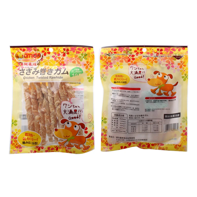 Dog Snacks  Fresh Chicken Cowhide Pet Food Puppy Chew Clean Teeth Training Reward Delicious Keep Healthy  Feeder