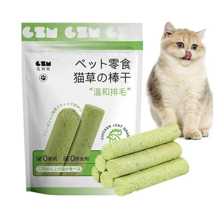 貓草棒貓草咀嚼棒天然牙齒清潔劑去除排骨幼貓寵物零食牙齒護理幼貓口腔健康