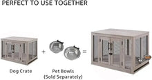 Sturdy Wood Dog Crate Furniture With 2 Drawers & Storage
