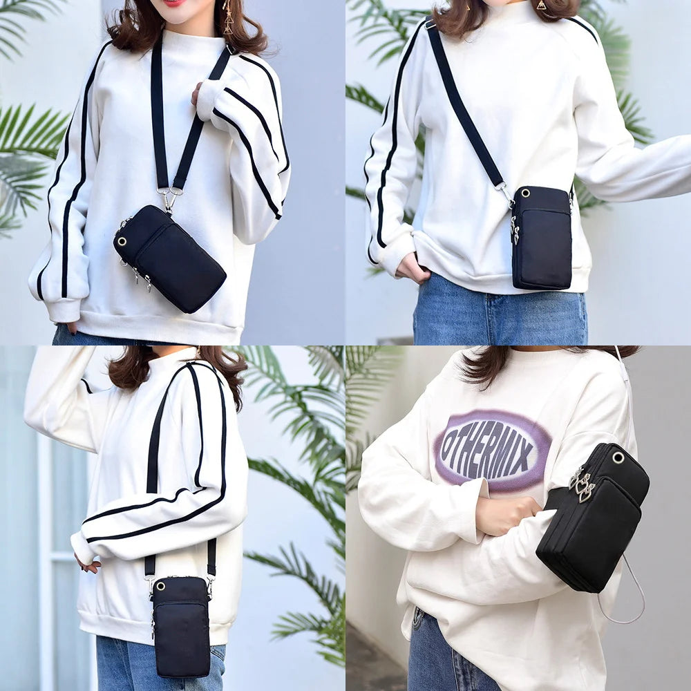 Women‘s Messenger Bag Small Handbag Crossbody Shoulder Wallet for Phone Sakura 26 Alphabet Print Coin Purse Ladies Card Holder