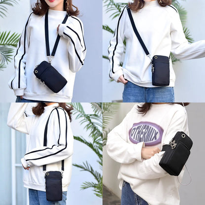 Women‘s Messenger Bag Small Handbag Crossbody Shoulder Wallet for Phone Sakura 26 Alphabet Print Coin Purse Ladies Card Holder