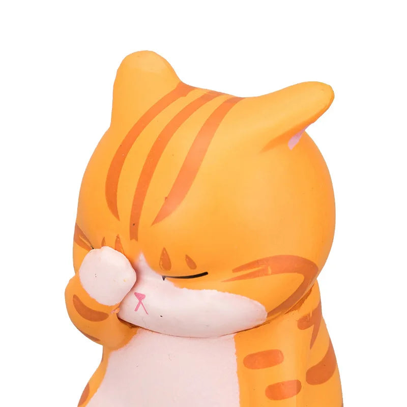 1pc Cover Your Face Cat Figure Cartoon Anime Peripheral Kitten Doll