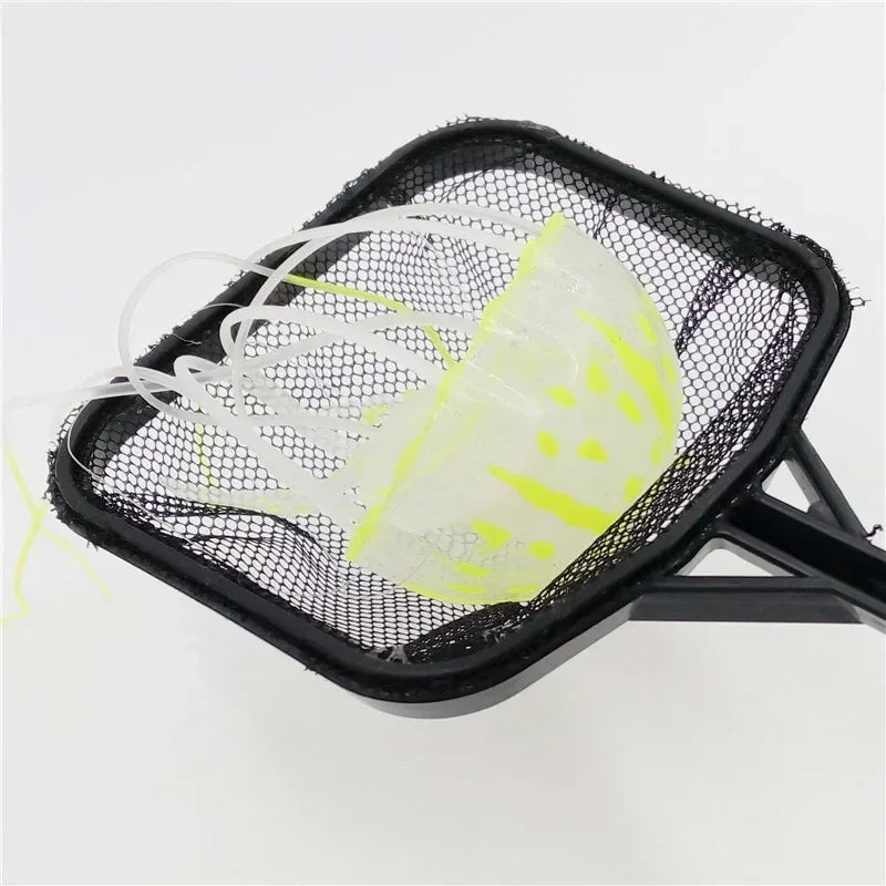 41cmx12cm Portable Long Handle Square Aquarium Fish Tank Fishing Net Landing Net Fish Floating Objects Cleaning Tools