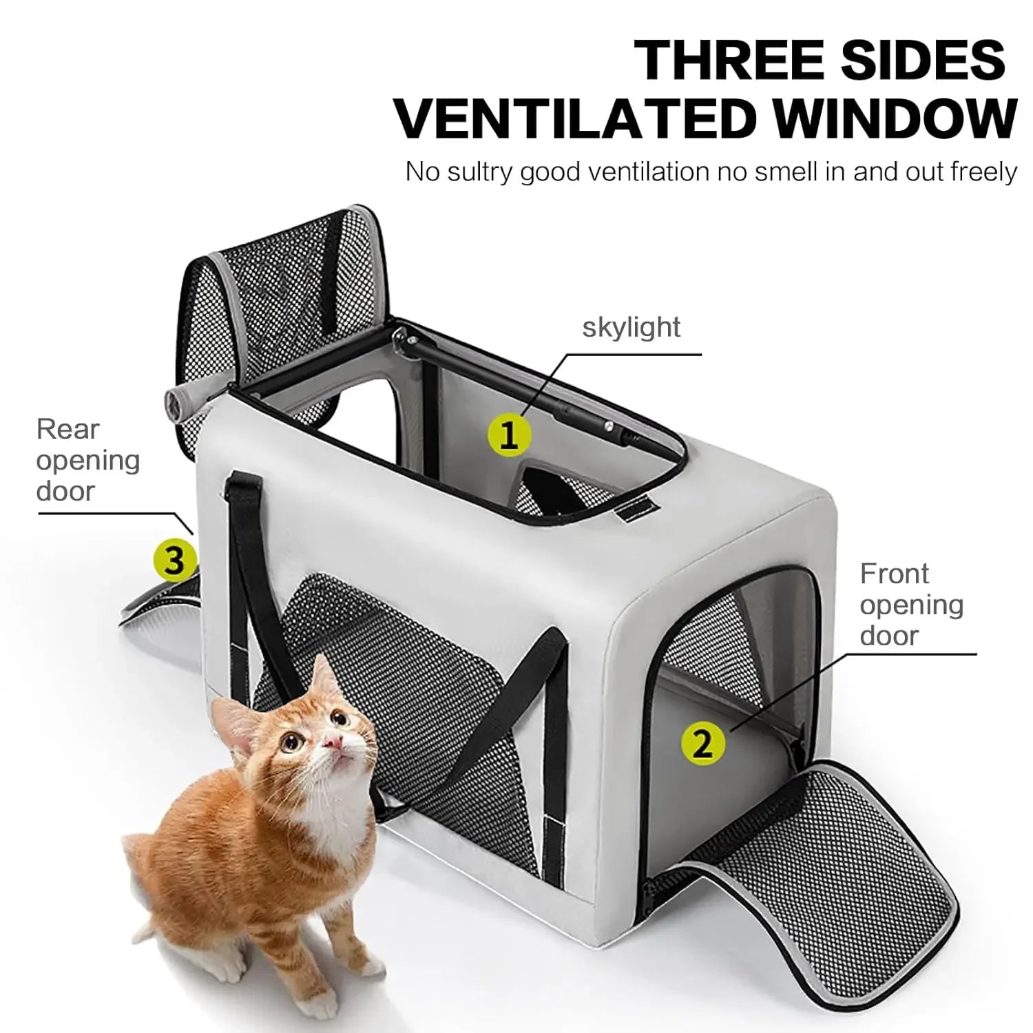 Wholesale Lightweight 4-Wheel Pet Travel Trolley Detachable Dog Stroller Pet Carrier Bag for Cats and Dogs