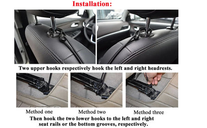 Dog Car Net Barrier Pet Travel Safety Barrier Car Carrier Rear Seat Fence Anti-collision for Child and Pets with Storage Bag