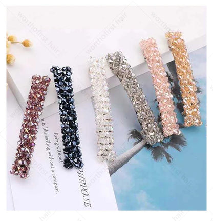 New Korean Elegant Hairpins Hairgrips Crystal Rhinestone Barrettes Hair Clips For Women Girls Hair Accessories