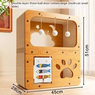HONEY PET Cat Scratching Board Wear-resistant Scratch-resistant Cat Claw Board Four Seasons Universal Cat House Sofa Cat Toys