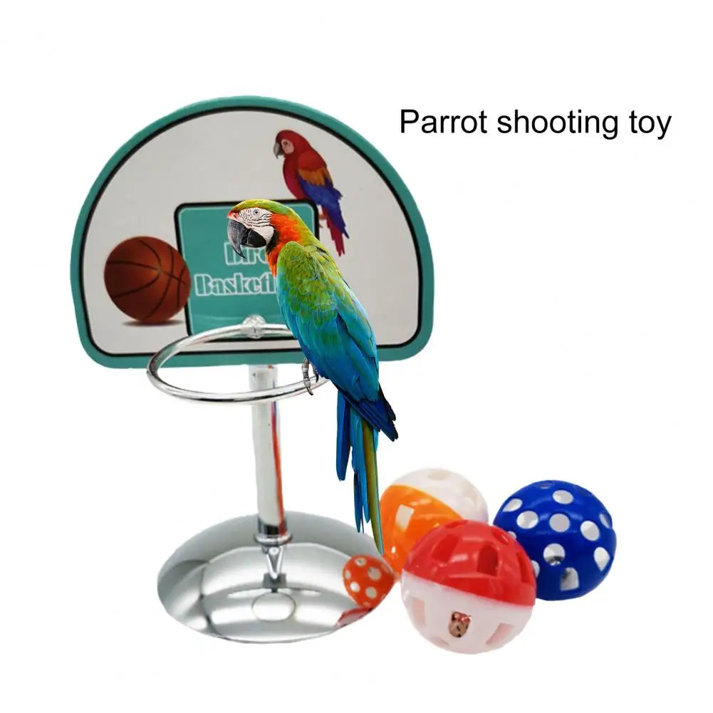 Funny Parrot Birds Toys Mini Basketball Hoop Basket Parrot Parakeet Intelligence Puzzle Game Chew Toys игрушки для попугаев