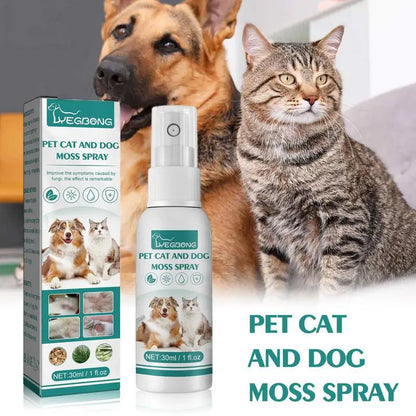 Pet Skin Care Spray 30ml Dogs and Cats Skin Problems Moss Spray Pet Cleaning Care Anti-Itch Spray Dog Cat Healthy Care Supplies
