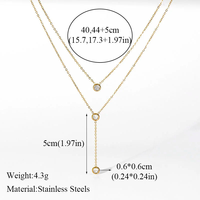 EILIECK 316L Stainless Steel Moon Pearl Zircon Puppy Pendant Necklace For Women Girl New Fashion Neck Chain Jewelry Gift Bijoux