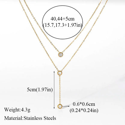 EILIECK 316L Stainless Steel Moon Pearl Zircon Puppy Pendant Necklace For Women Girl New Fashion Neck Chain Jewelry Gift Bijoux