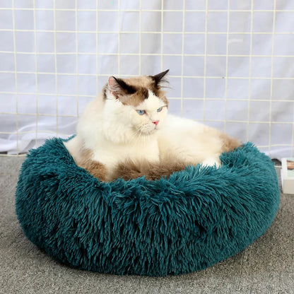 超ソフトペット猫ベッド プラッシュ フルサイズ 洗える 落ち着いたベッド ドーナツベッド 快適な睡眠アイテム あらゆる種類の猫に適しています