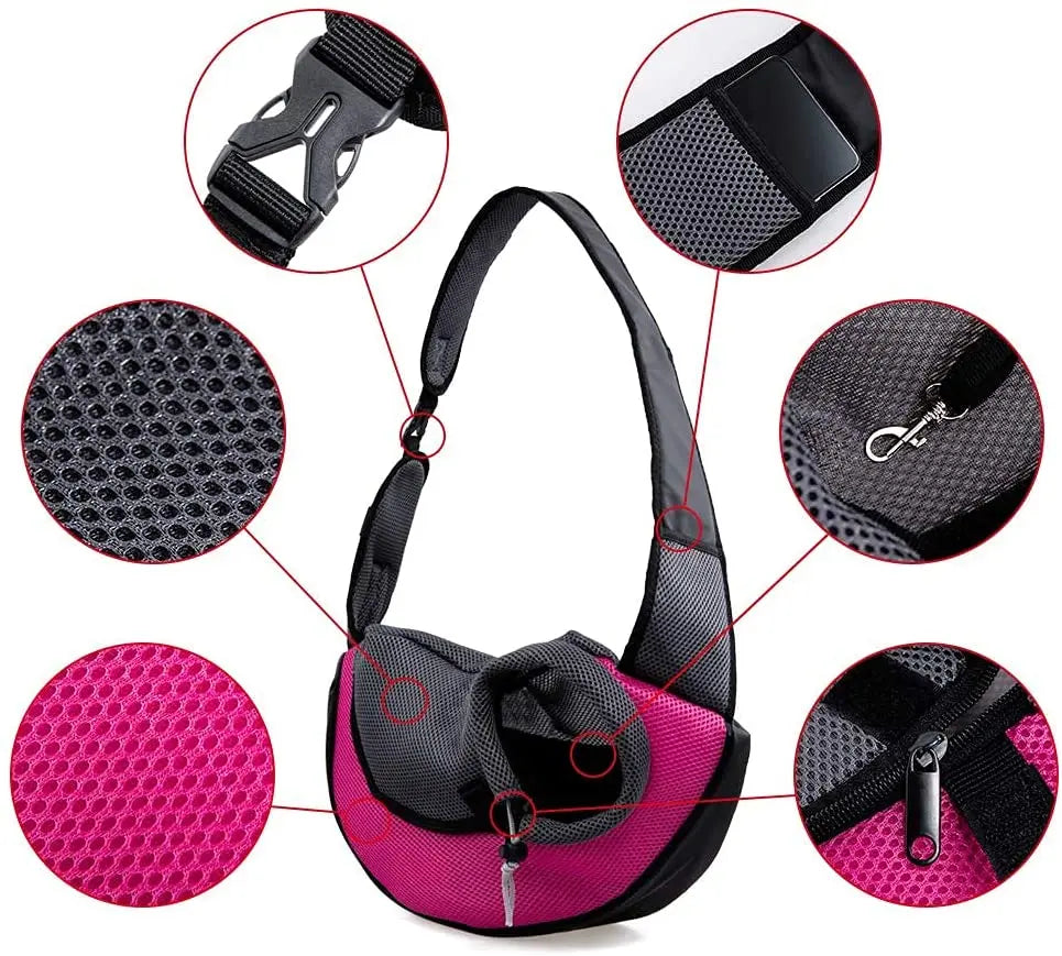 Pet Bag Portable dog Carrier Breathable Outdoor Travel cat Shoulder Bag Comfort Foldable dog carrier pet cat Cross-body Bags