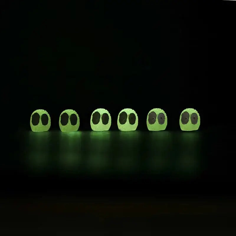 Aquarium Ornaments Luminous Ornament In Dark Alien Fish Decor Miniature Luminous Ghost Kit For Landscape Aquarium Accessories